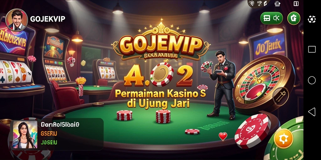 Tampilan seru dari gameplay GOJEKVIP yang menampilkan aksi kasino.