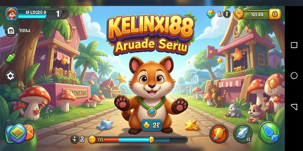 Tampilan gameplay KELINCI88 yang seru dan penuh warna.