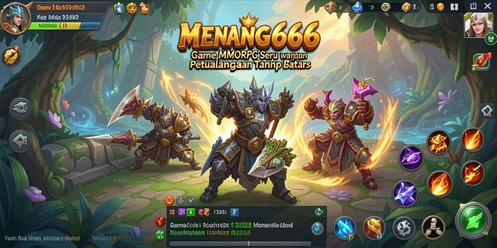 Screenshot gameplay <strong>MENANG666</strong> menampilkan aksi seru dalam pertempuran MMORPG.